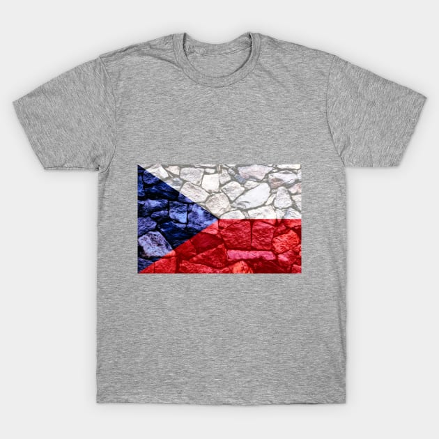 Flag of the Czech Republic - Stone T-Shirt by DrPen